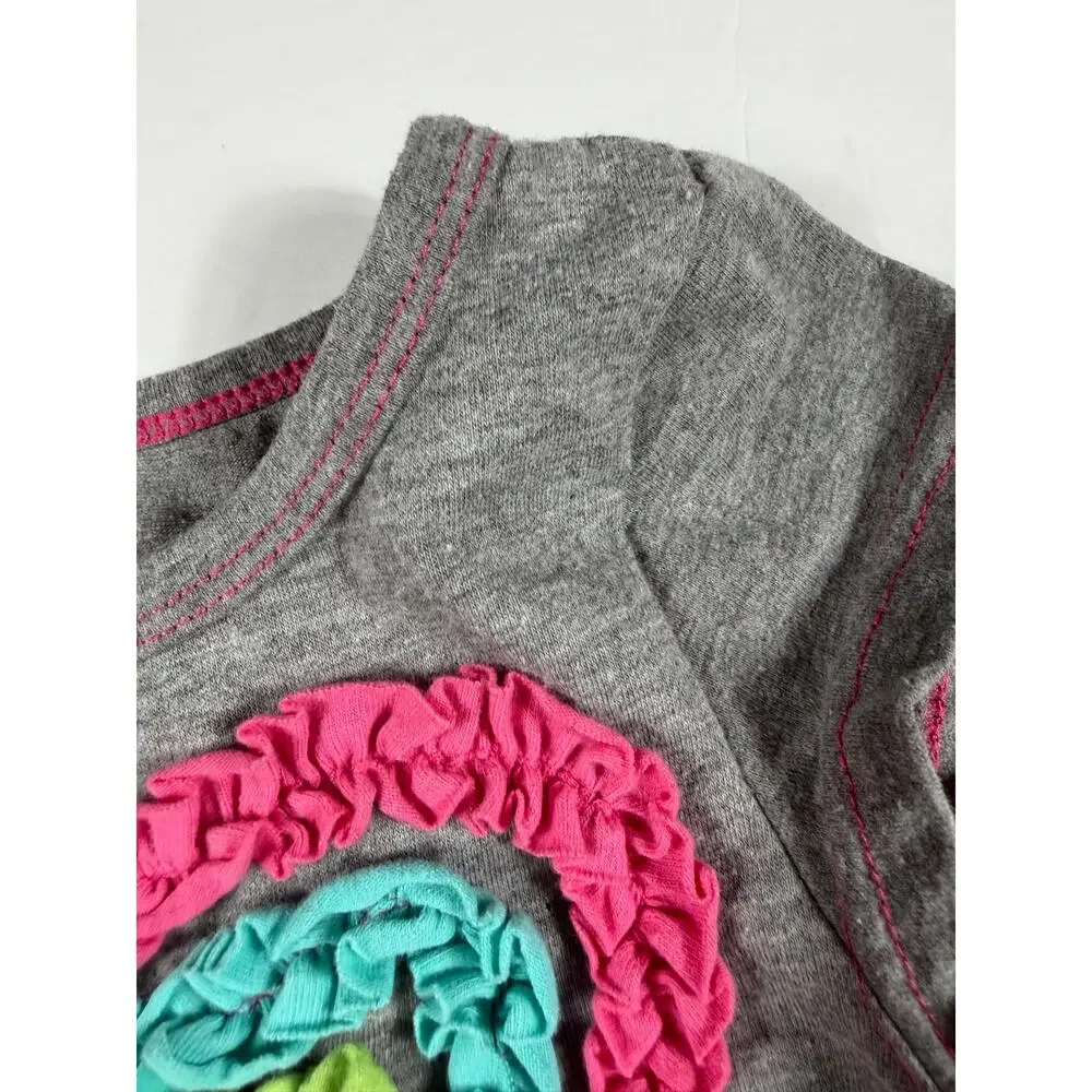 Freckles + Kitty Rainbow Heart Handkerchief Hem Dress Size 5 Girls